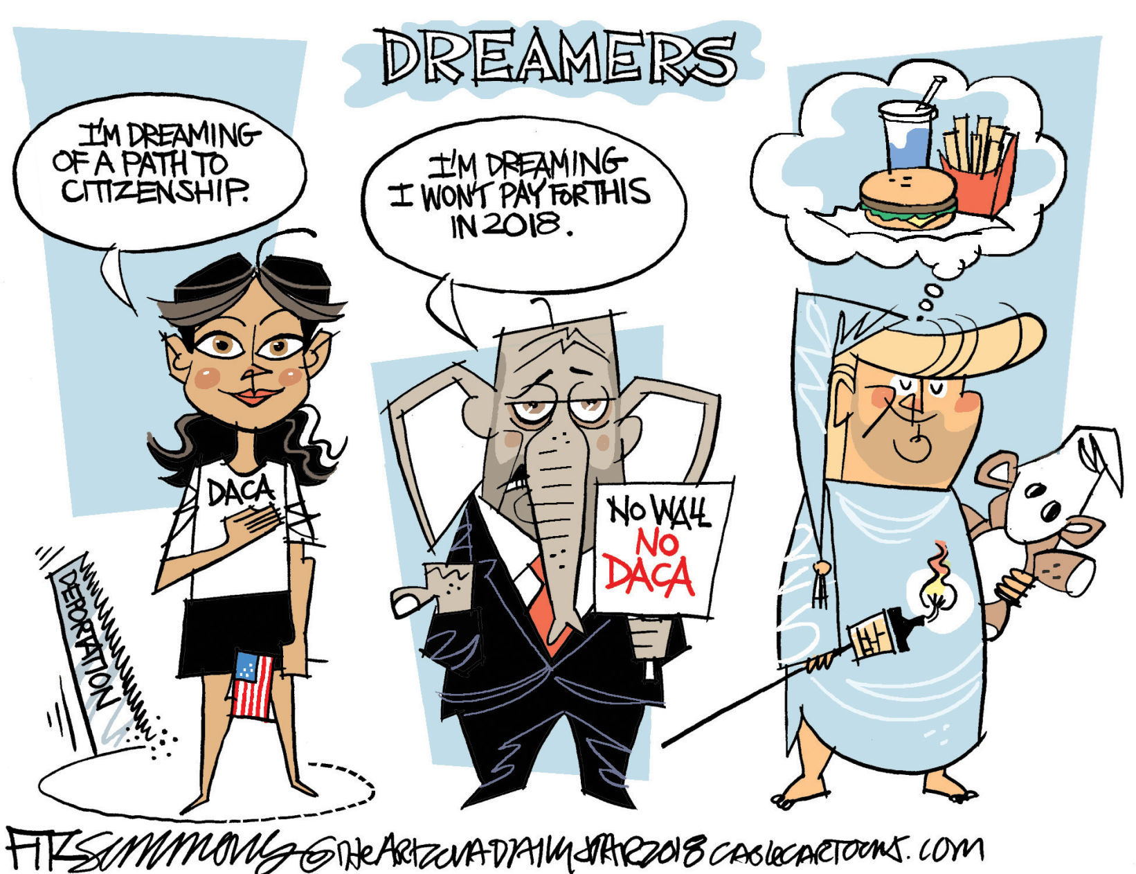 Daily Fitz Cartoon: Dreamers